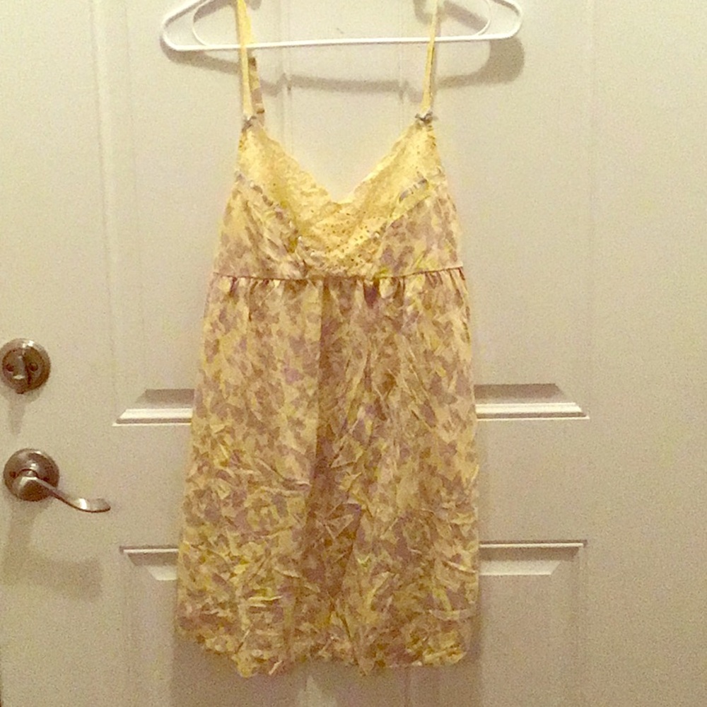 Victoria Secret Night Gown yellow lace
